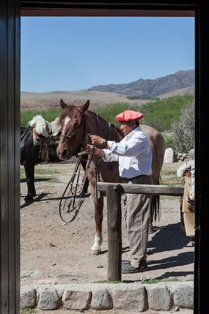 Juan Ramón Moreno está a cargo de las cabalgatas en Las Carreras.
