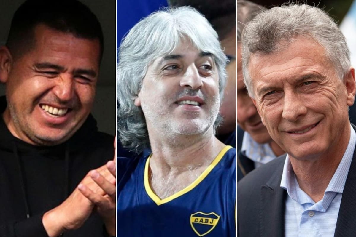 Juan Román Riquelme, Rafael Di Zeo y Mauricio Macri, para las elecciones en Boca