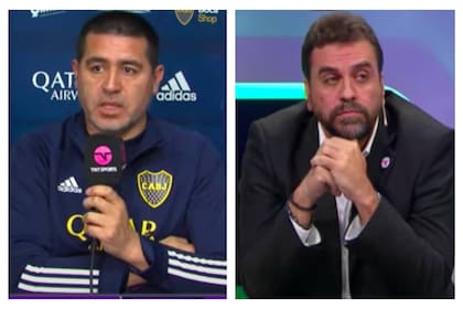 Juan Román Riquelme y Nicolás Distasio