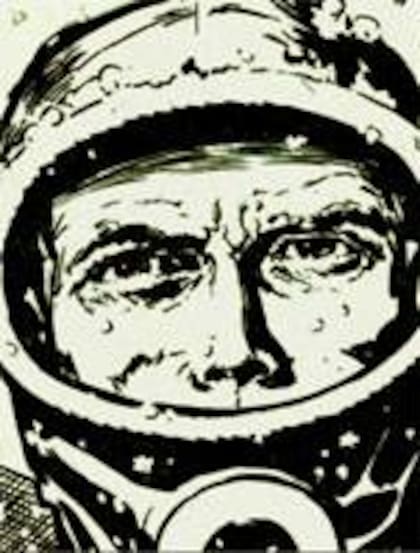 Juan Salvo, personaje principal de la historieta El Eternauta, con guión de Héctor G. Oesterheld, según el dibujo original de Solano López