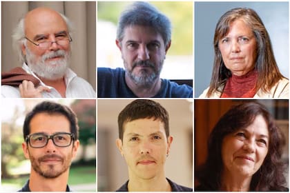 Juan Sasturain, Jorge Consiglio, Claudia Piñeiro, Daniel Quirós, Daniel Mecca y Vilma Ibarra