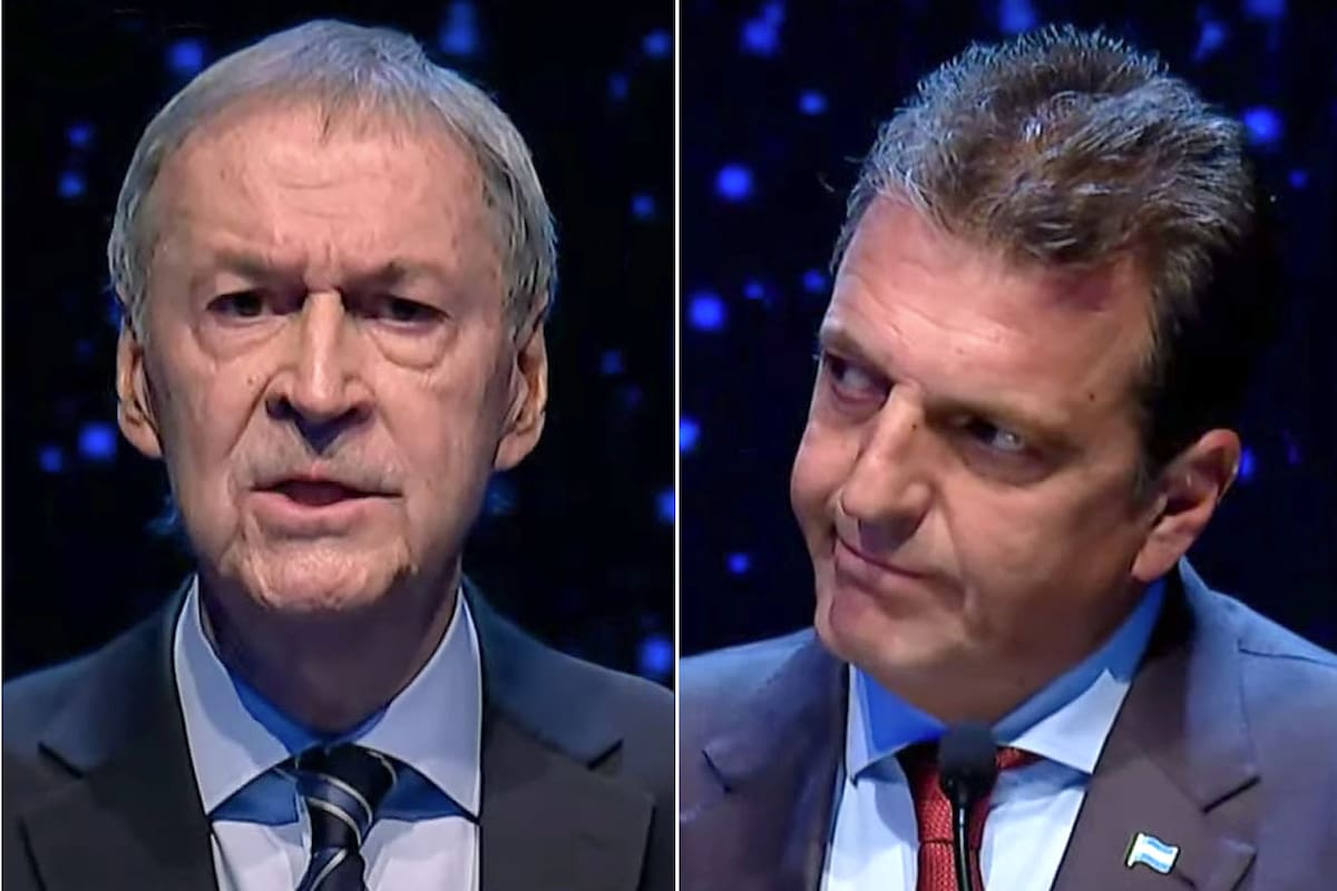 Juan Schiaretti y Sergio Massa en el segundo debate presidencial