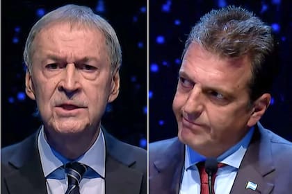 Juan Schiaretti y Sergio Massa en el segundo debate presidencial