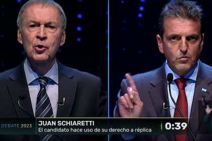 Juan Schiaretti y Sergio Massa en el segundo debate presidencial