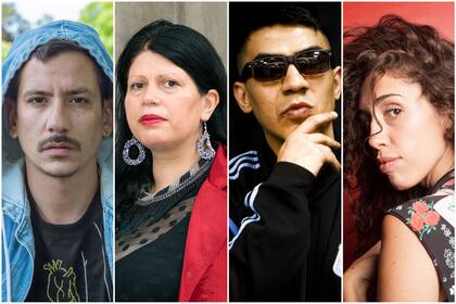 Juan Solá, Dolores Reyes, César González y Paula Maffía en el Festival de Poesía Sudversiva