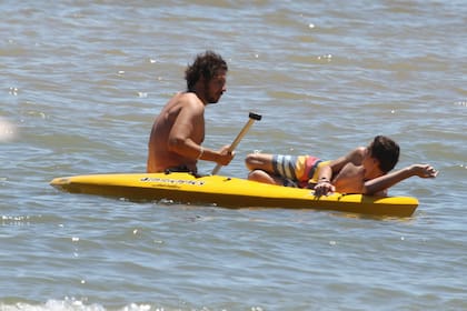 Agustín Goldenhorn, pareja de Juana Viale, y Silvestre Valenzuela, hijo de la actriz
