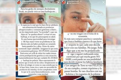 Juana decidió hacer aclaraciones luego de ser duramente criticada (Foto Instagram @juanarepettook)