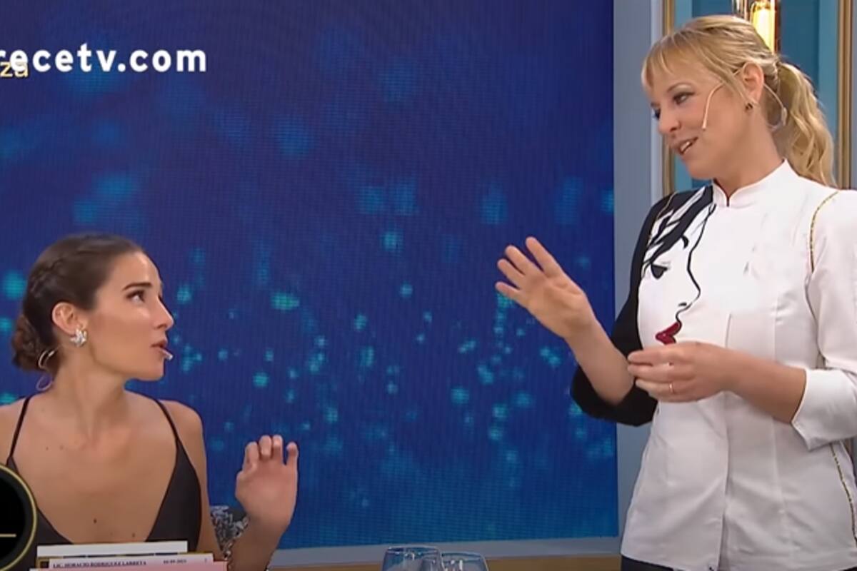 Juana le pidió a la cocinera que explique el plato que estaba presentando. Fuente: eltrece