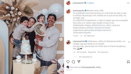 Juana Repetto celebró el segundo cumpleaños de su hijo Belisario