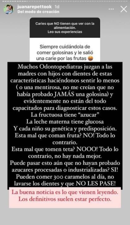 Juana Repetto habló sobre el problema de salud de su hijo Toribio