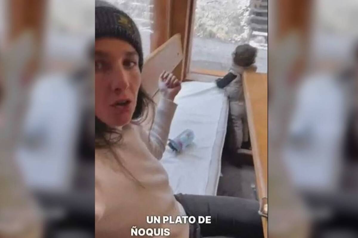 Juana Repetto utilizó sus historias de Instagram para contar lo que le sucedió con Belisario, cuando tuvo un berrinche en un restaurante de Bariloche