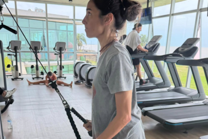 Juana Viale, concentrada en el gimnasio y preparándose para "volver a las pistas"