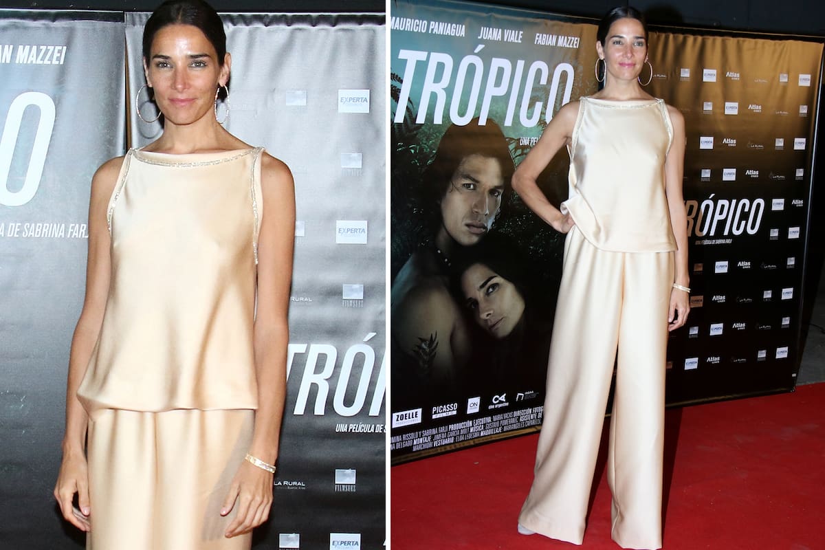 Juana Viale, muy elegante anoche en el preestreno de su film Trópico