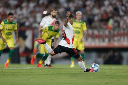 Juanfer Quinteros anotó el único gol de River y tuvo un rendimiento aceptable