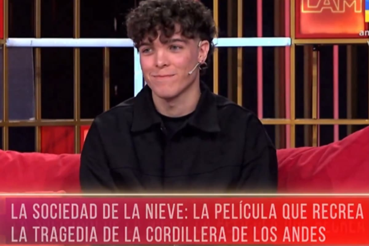 Juani Caruso reveló cuántos kilos perdió para protagonizar La sociedad de la nieve (Foto: captura TV)