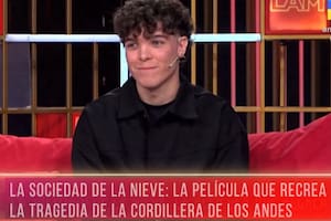Juani Caruso reveló cuántos kilos perdió para protagonizar La sociedad de la nieve (Foto: captura TV)