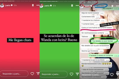 Juariu fue quien publicó los chats que Mauro Icardi presentó ante la Justicia (Foto: captura Instagram/@juariu)