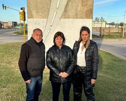 Juez, Bullrich y Lozada en el límite entre Córdoba y Santa Fe.