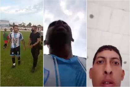 Jugadores de Gimnasia y Tiro de Oran, que perdieron 2 a 0 ane Sportivo Alberdi, le robaron el celular a un periodista y no sólo que no pudieron borrar el video sino que quedaron en primer plano. Captura de video