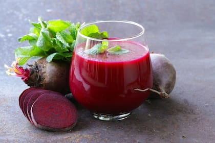 Jugo de remolacha.