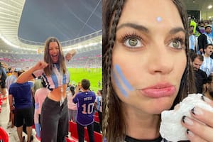 Jujuy Jiménez recibió un golpe tras el segundo gol y le sangró el labio.