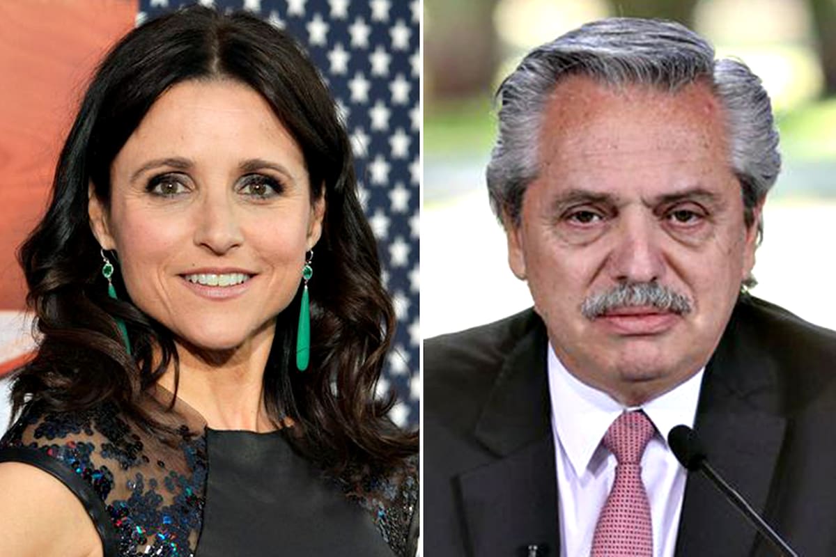 Julia Louis-Dreyfus y Alberto Fernández