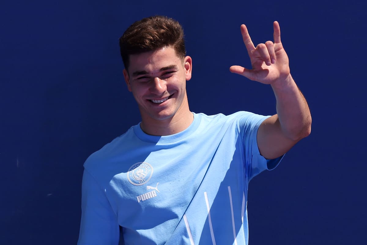 Julian Alvarez había tenido una premonición sobre una semifinal de la Champions años atrás. Foto de George Wood/Getty Images)