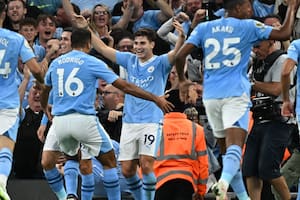 Julián Álvarez hizo delirar a los hinchas de Manchester City con un golazo a los 31' del primer tiempo, el único en el triunfo ante Newcastle
