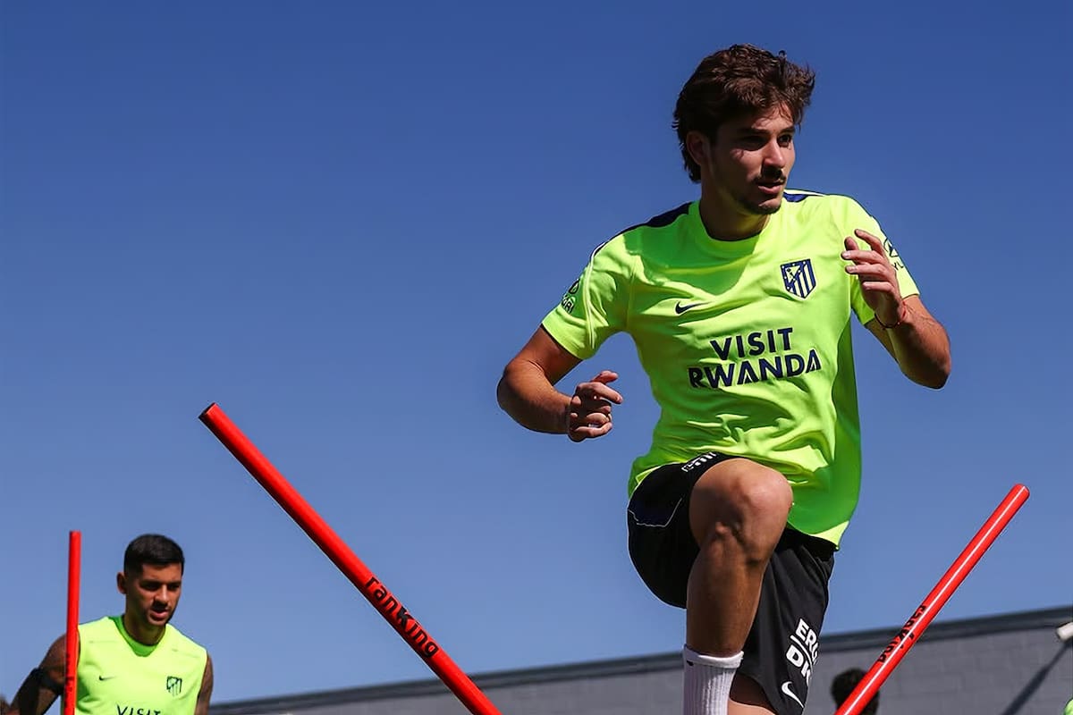 Julián Alvarez se entrenó en el Atlético de Madrid