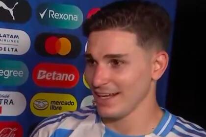 Julián Álvarez tras el partido contra Canadá