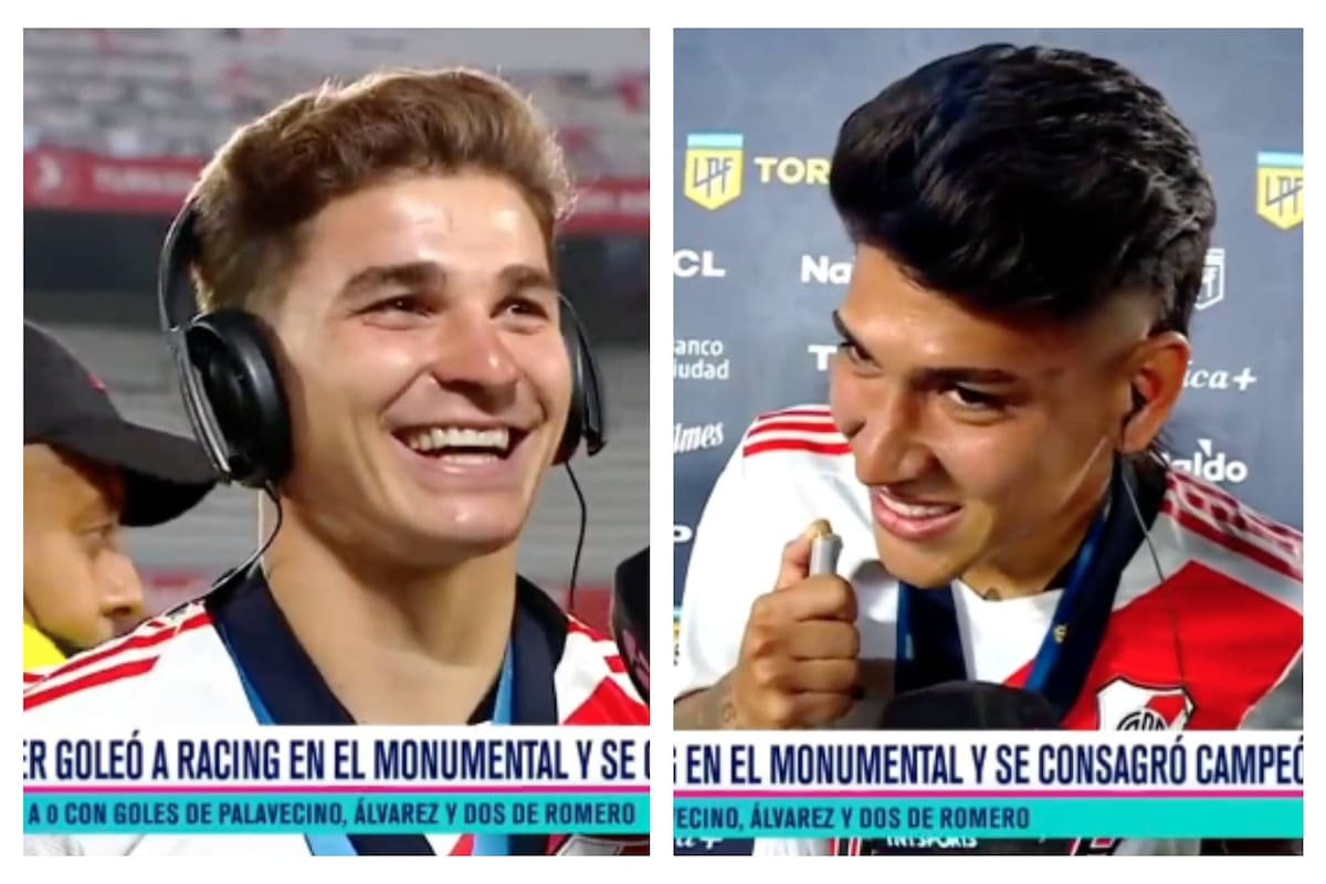 Julián Álvarez y Carrascal se divirtieron en vivo después del partido