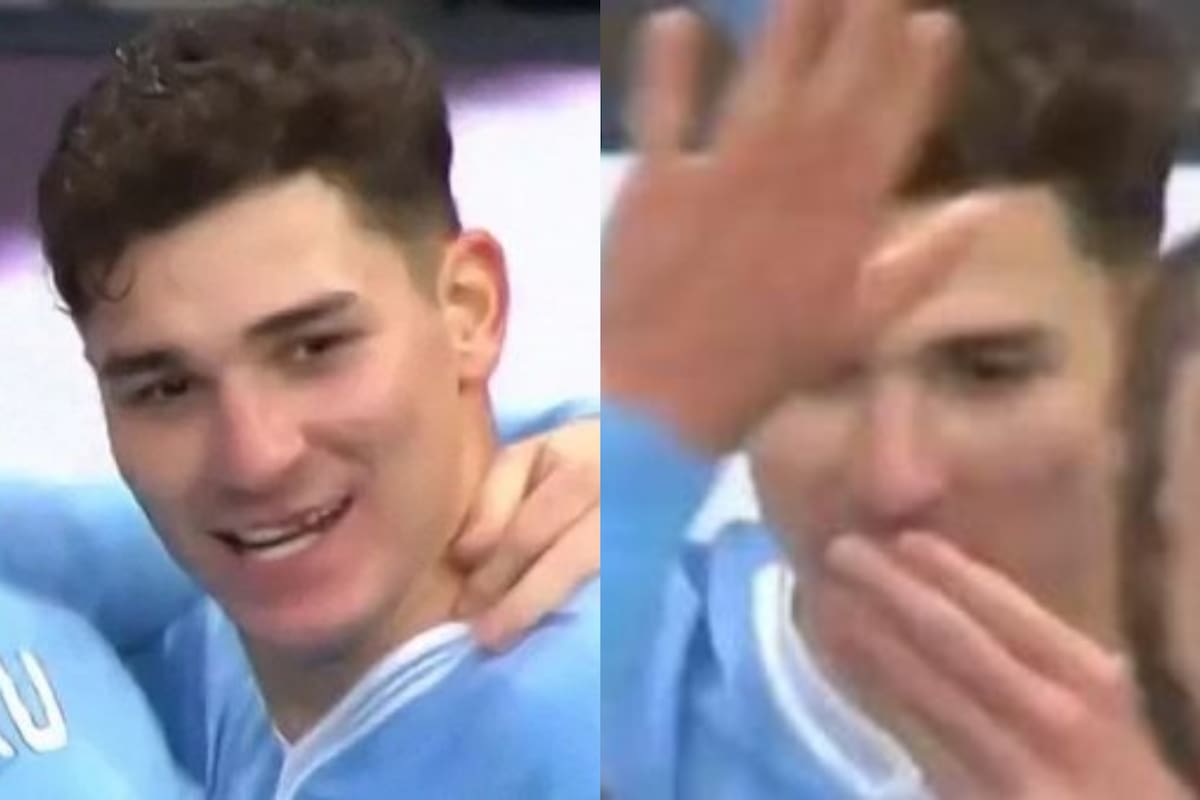 Julián Álvarez y el accidente que casi le costó su diente