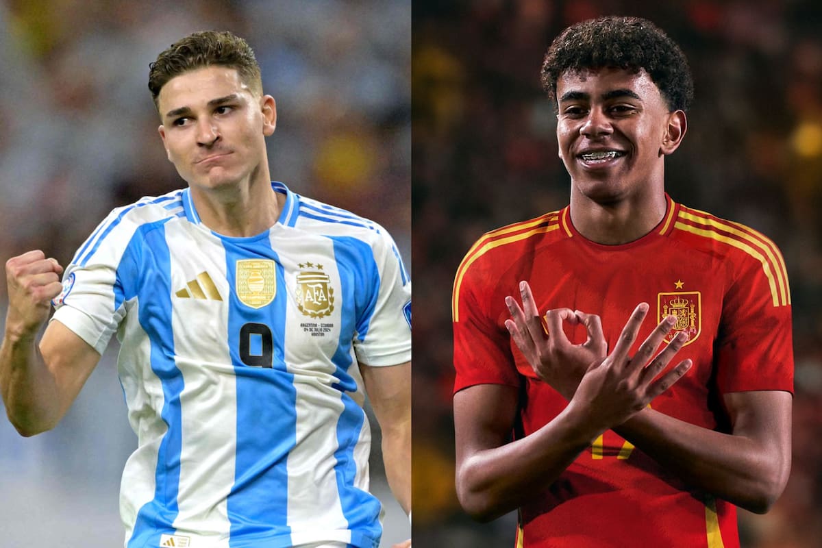 Julián Álvarez y Lamine Yamal son las principales armas ofensivas de las selecciones de la Argentina y España