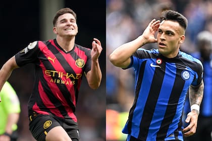 Julián Álvarez y Lautaro Martínez, mano a mano por la final de la UEFA Champions League 2022-23