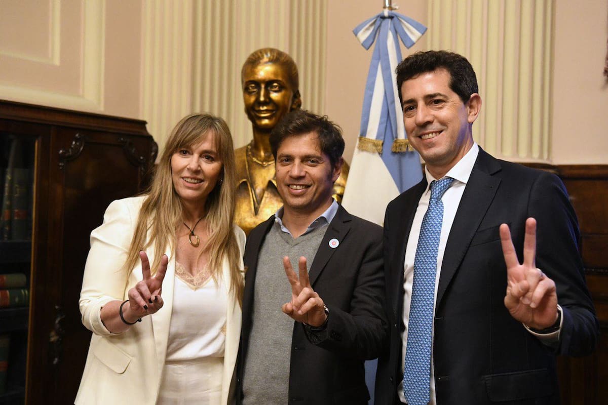 Julian Di Tullio, Axel Kicillof y Wado de Pedro