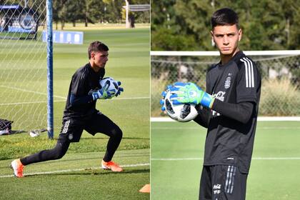 Julián Kadijevic en acción, en la selección argentina Sub 20 (Prensa AFA)