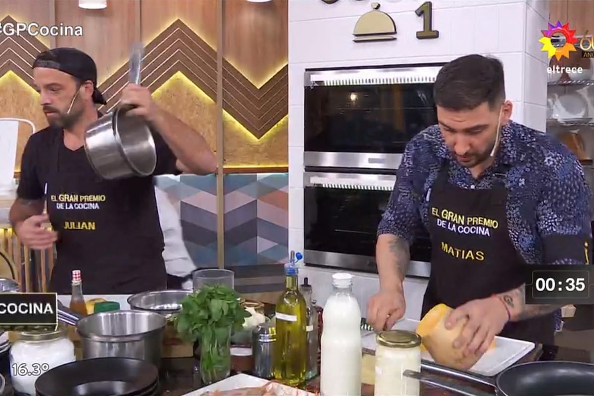 Julián y Matías tuvieron un roce ayer en el reality culinario por la acaparación de ollas de uno de ellos