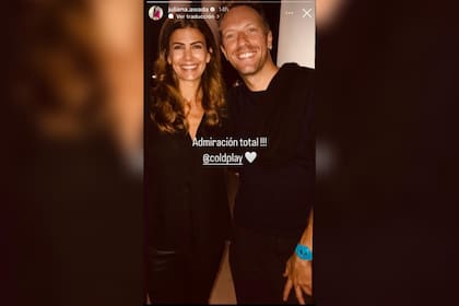 Juliana Awada posó con Chris Martin (Foto: Instagram @juliana.awada)