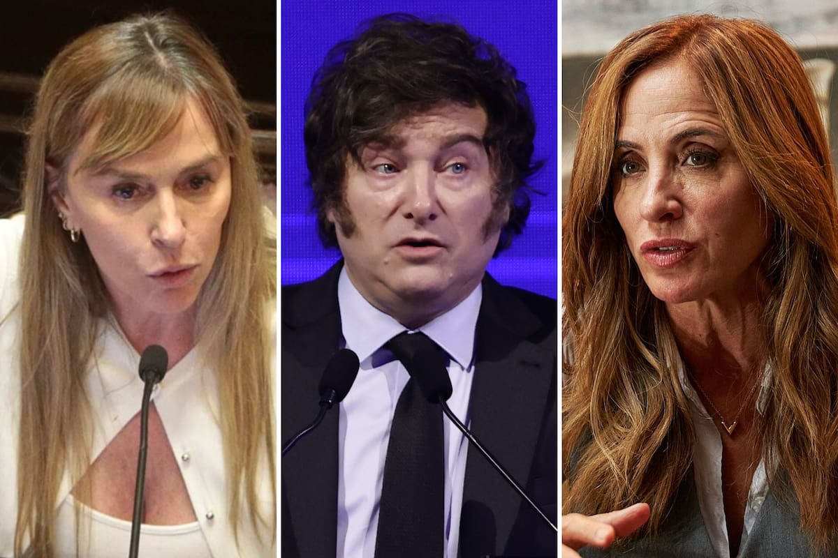 Juliana Di Tullio, Javier Milei y Victoria Tolosa Paz