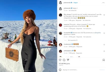 Juliana Nalú estuvo en la Antártida al mismo tiempo que Lewis Hamilton