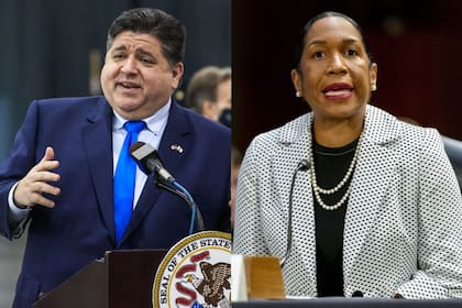 Juliana Stratton y JB Pritzker, duros ante el gobierno federal de EE.UU.