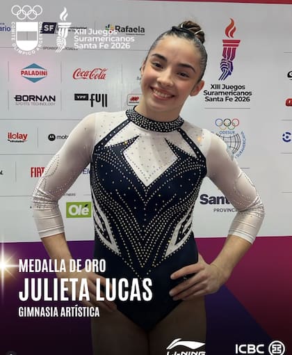 Julieta Lucas ganó medalla dorada en all around individual
