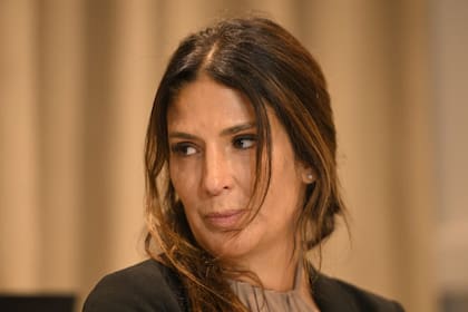 Julieta Makintach en la sala donde se desarrolla el jury