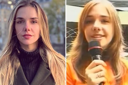 Julieta Nair Calvo, actualmente, con su look rubio para interpretar a una de las protagonistas de Separadas -la nueva producción de Polka- y antes, en su paso por Generación Pop