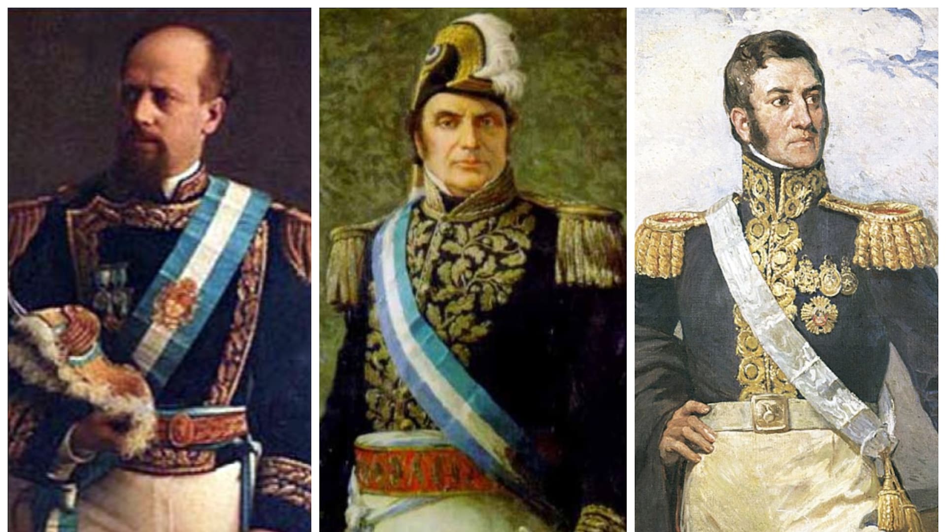 Julio Argentino Roca, Justo José de Urquiza y José de San Martín, tres de los próceres que tuvieron las mayores fortunas al momento de su muerte