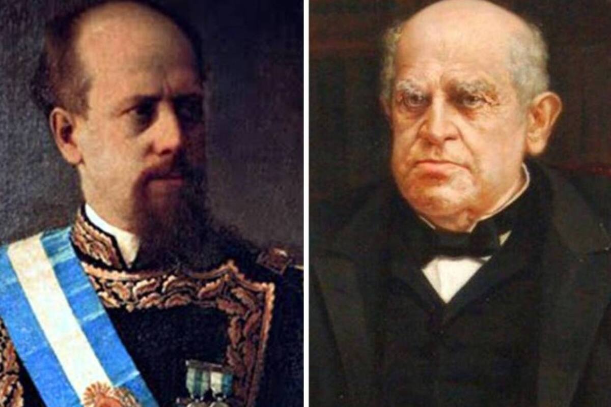 Julio Argentino Roca y Domingo Faustino Sarmiento, dos figuras centrales de la historia argentina que mencionó Javier Milei en su primer discurso como presidente