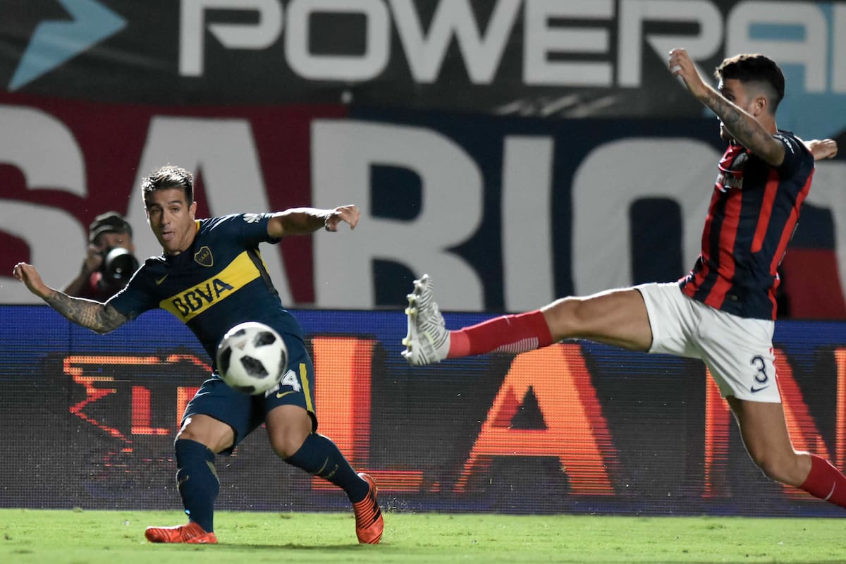 Julio Buffarini en el controvertido partido ante San Lorenzo