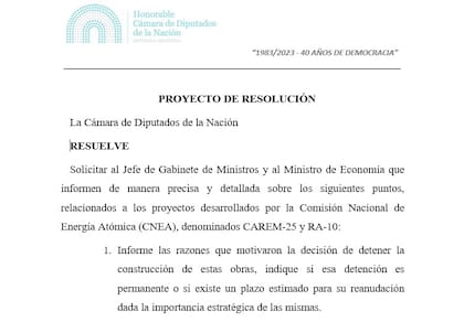 Julio Cobos presentó un pedido de informes sobre centrales nucleares