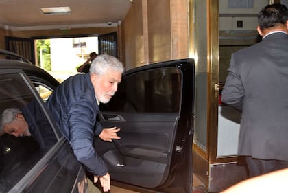 Julio De Vido, al entregarse en los tribunales de Comodoro Py