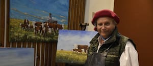 Expone en la Rural el pintor de un cuadro que reflejó un momento muy tenso en el país